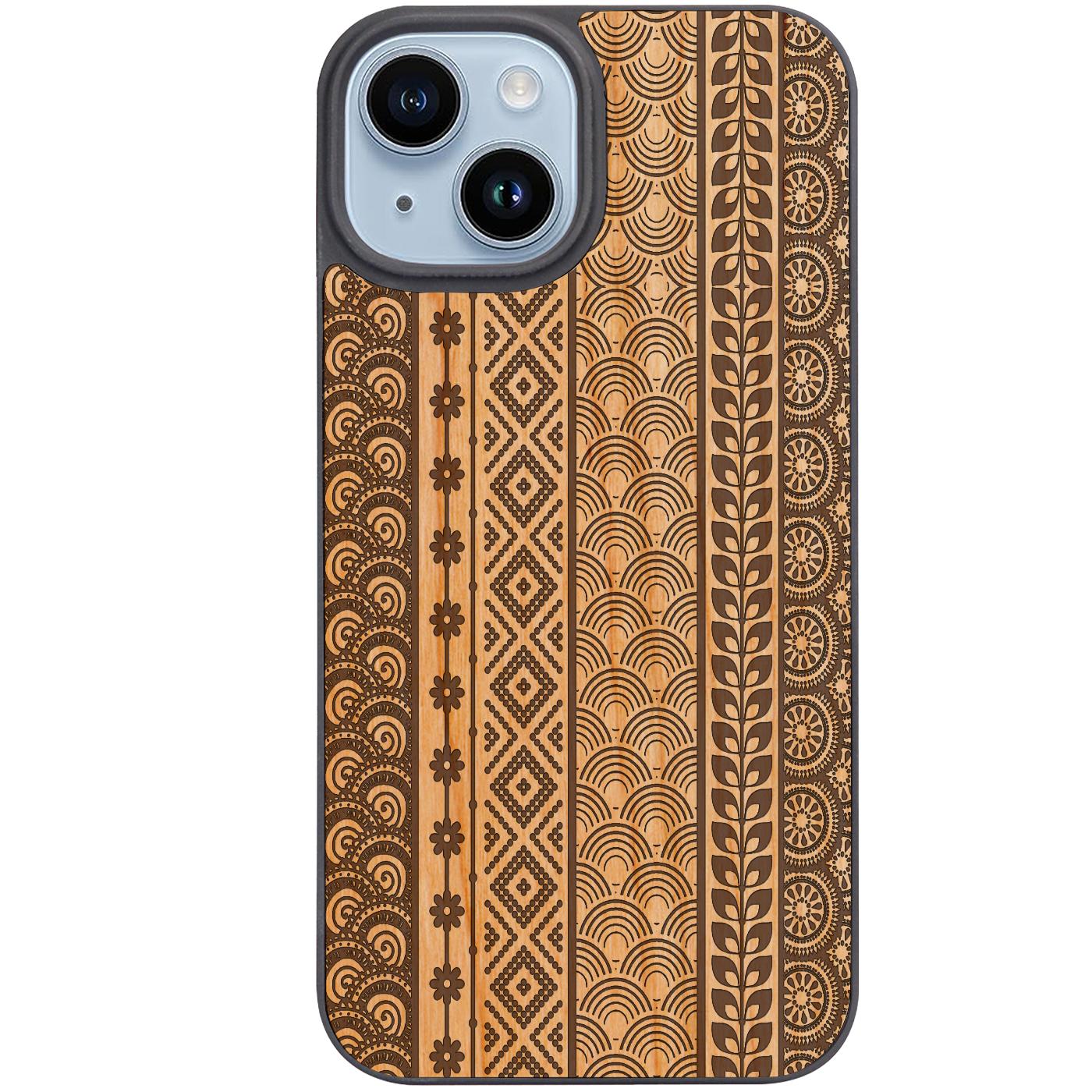 Abstract Pattern Stripes - Engraved Phone Case