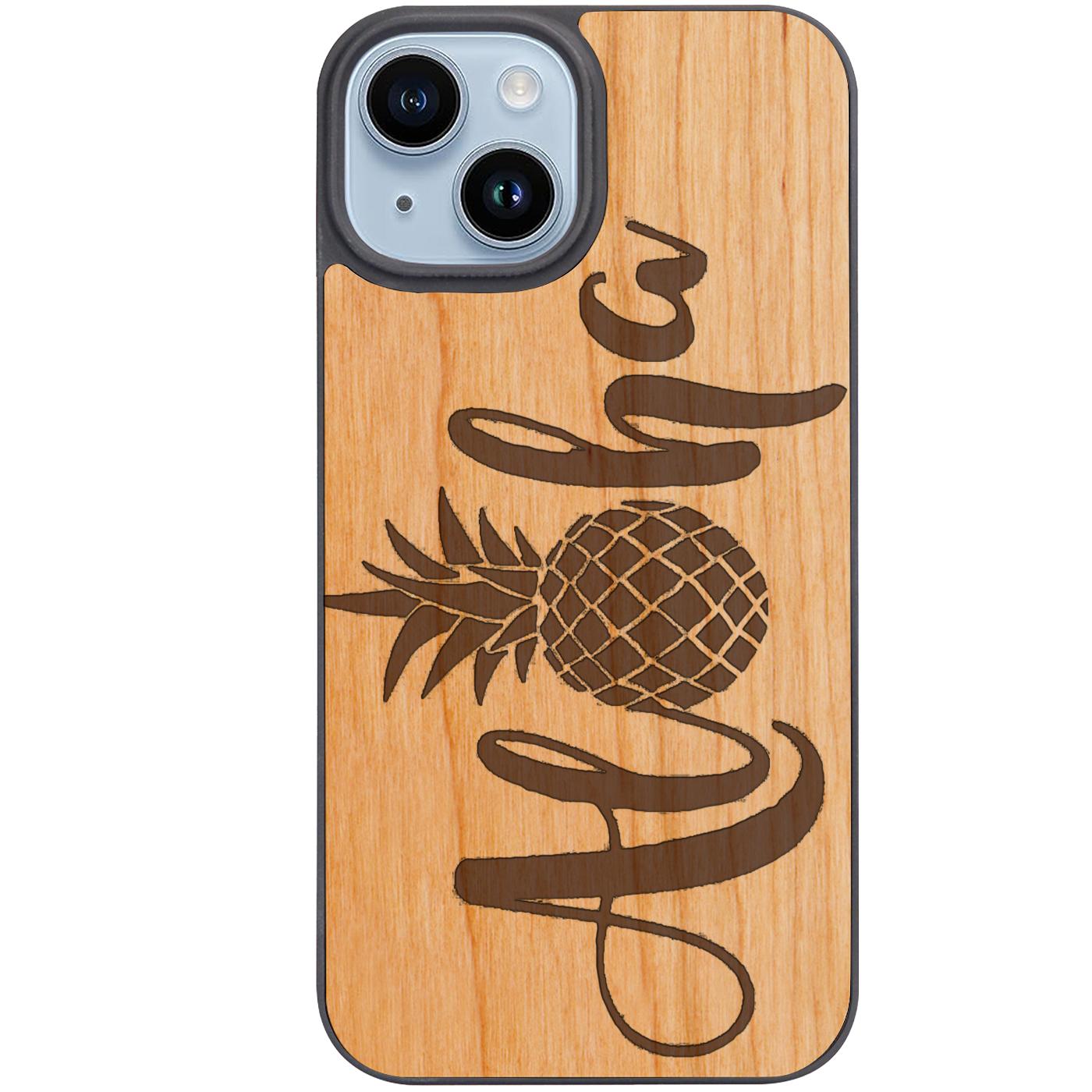 Aloha Pineapple - Engraved Phone Case