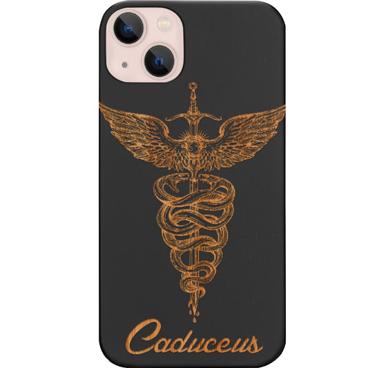 Caduceus - Engraved Phone Case for iPhone 15/iPhone 15 Plus/iPhone 15 Pro/iPhone 15 Pro Max/iPhone 14/
iPhone 14 Plus/iPhone 14 Pro/iPhone 14 Pro Max/iPhone 13/iPhone 13 Mini/
iPhone 13 Pro/iPhone 13 Pro Max/iPhone 12 Mini/iPhone 12/
iPhone 12 Pro Max/iPhone 11/iPhone 11 Pro/iPhone 11 Pro Max/iPhone X/Xs Universal/iPhone XR/iPhone Xs Max/
Samsung S23/Samsung S23 Plus/Samsung S23 Ultra/Samsung S22/Samsung S22 Plus/Samsung S22 Ultra/Samsung S21