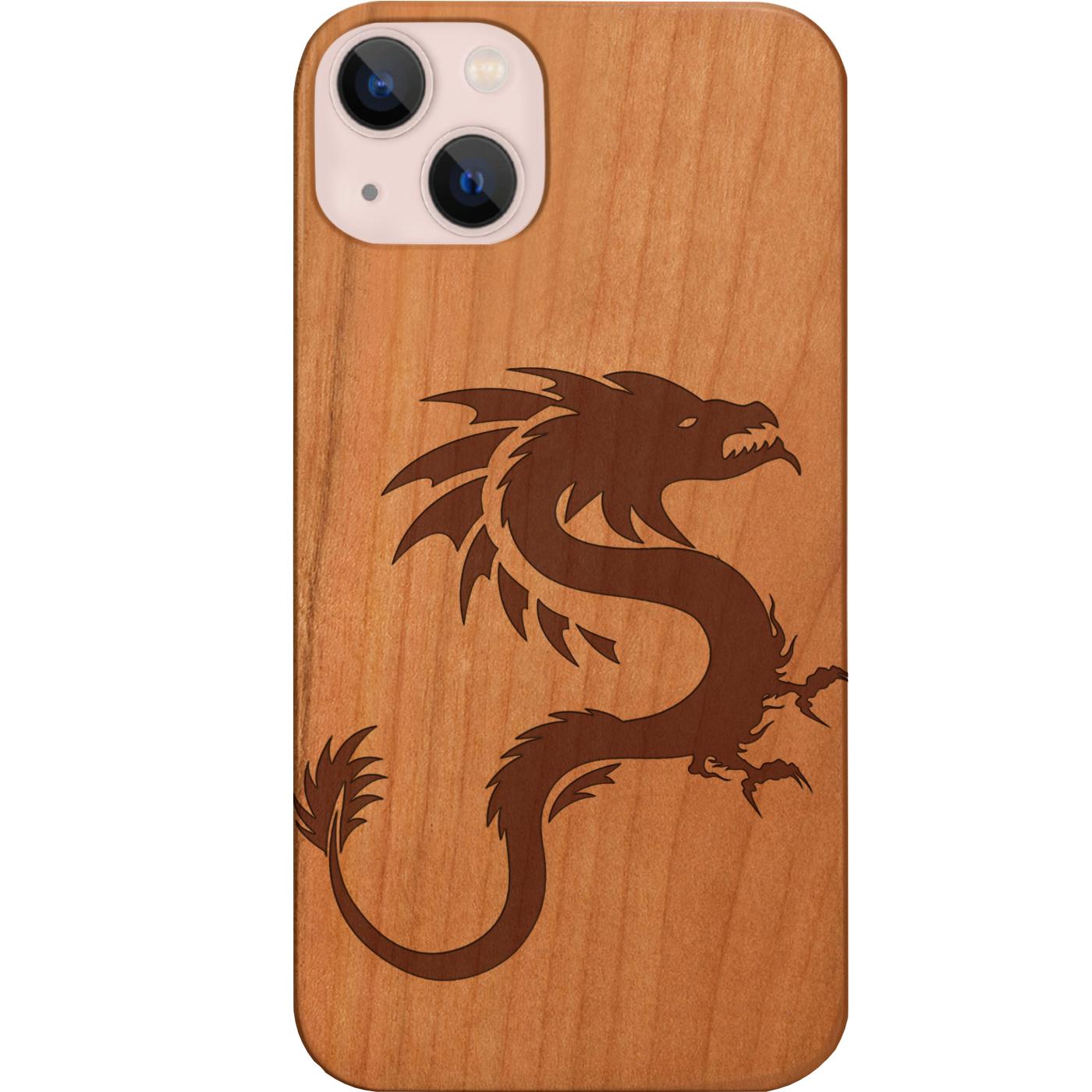 Celtic Dragon Engraved Phone Case