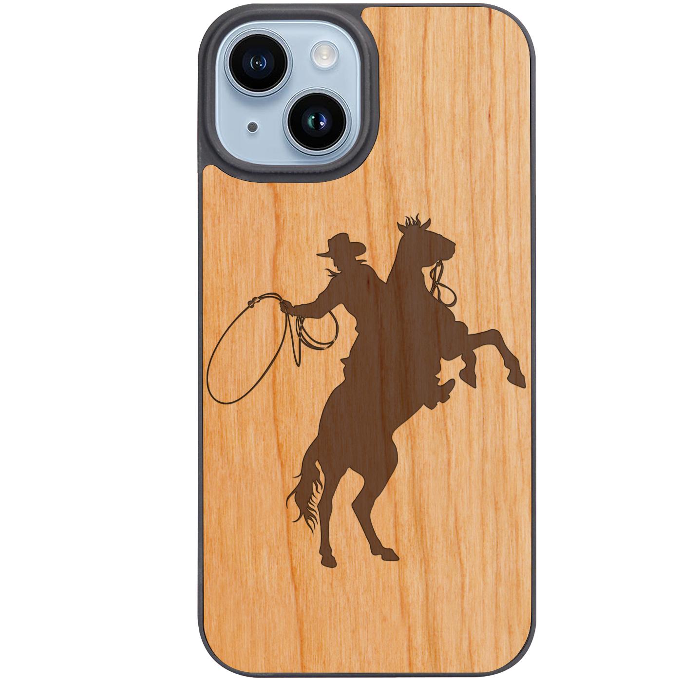 Cowboy Lasso - Engraved Phone Case