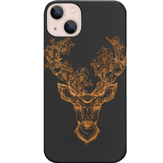 Deer with Flowers - Engraved Phone Case for iPhone 15/iPhone 15 Plus/iPhone 15 Pro/iPhone 15 Pro Max/iPhone 14/
iPhone 14 Plus/iPhone 14 Pro/iPhone 14 Pro Max/iPhone 13/iPhone 13 Mini/
iPhone 13 Pro/iPhone 13 Pro Max/iPhone 12 Mini/iPhone 12/
iPhone 12 Pro Max/iPhone 11/iPhone 11 Pro/iPhone 11 Pro Max/iPhone X/Xs Universal/iPhone XR/iPhone Xs Max/
Samsung S23/Samsung S23 Plus/Samsung S23 Ultra/Samsung S22/Samsung S22 Plus/Samsung S22 Ultra/Samsung S21