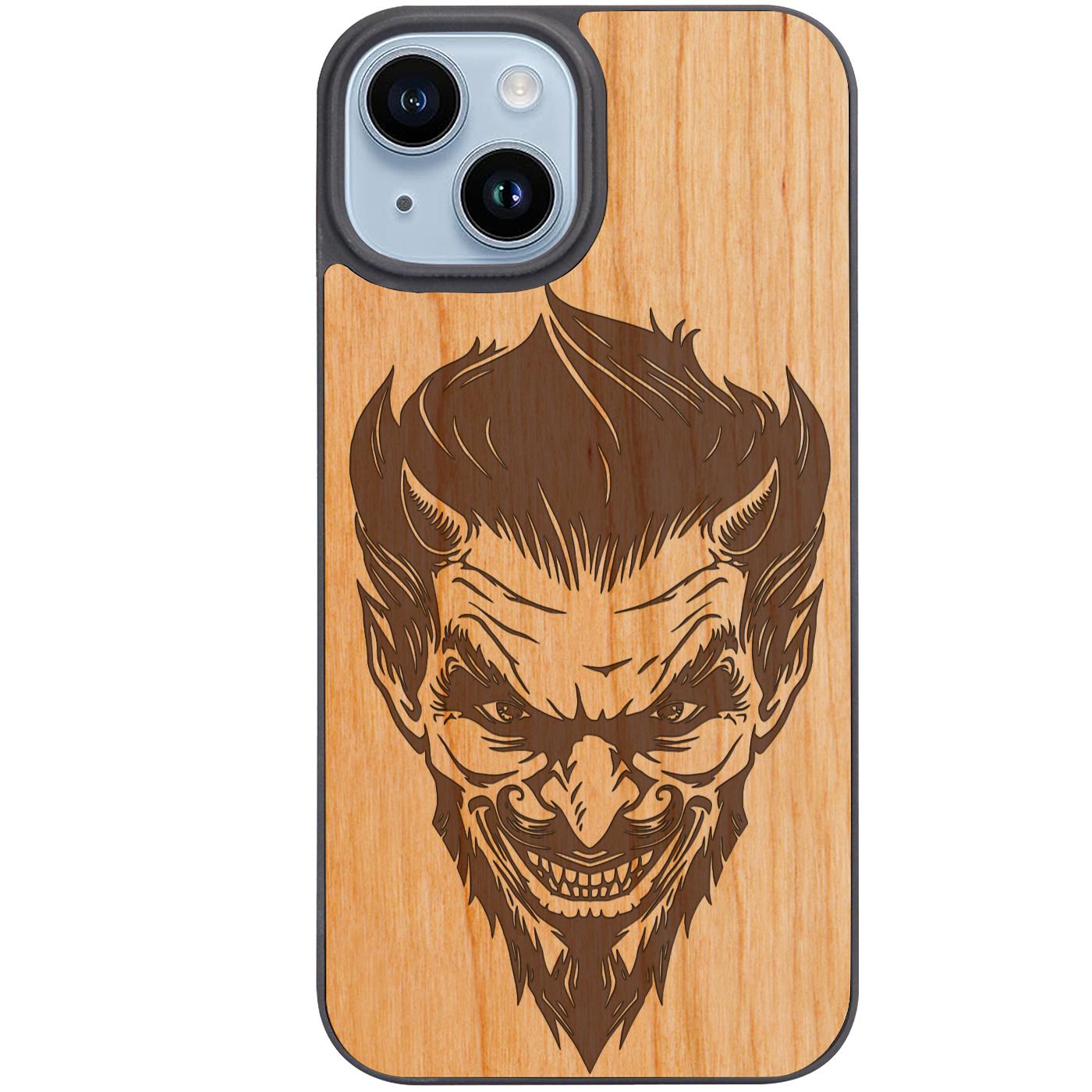 Devil Head - Engraved Phone Case