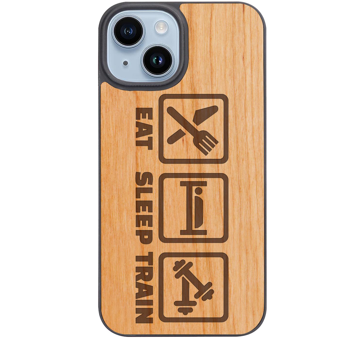 Eat Sleep Train - Engraved Phone Case