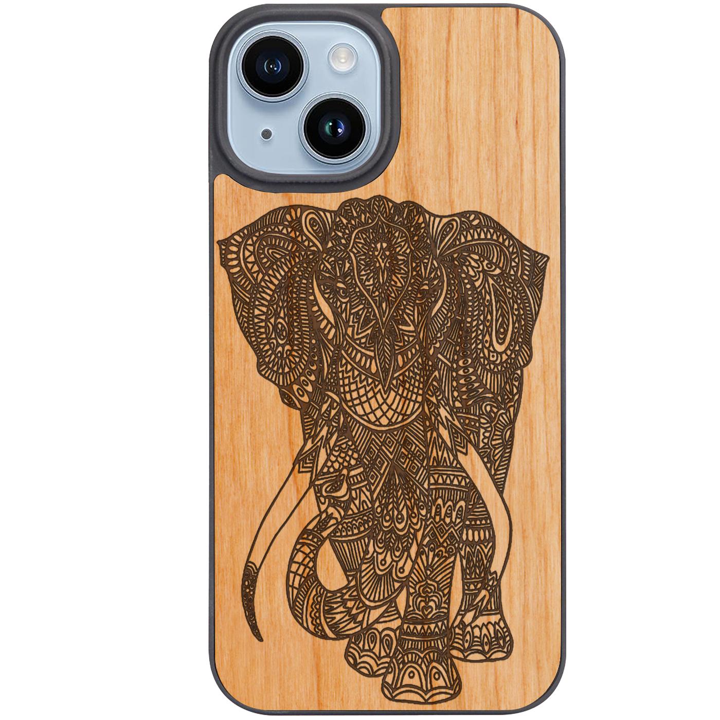 Elephant Mandala 2 - Engraved Phone Case