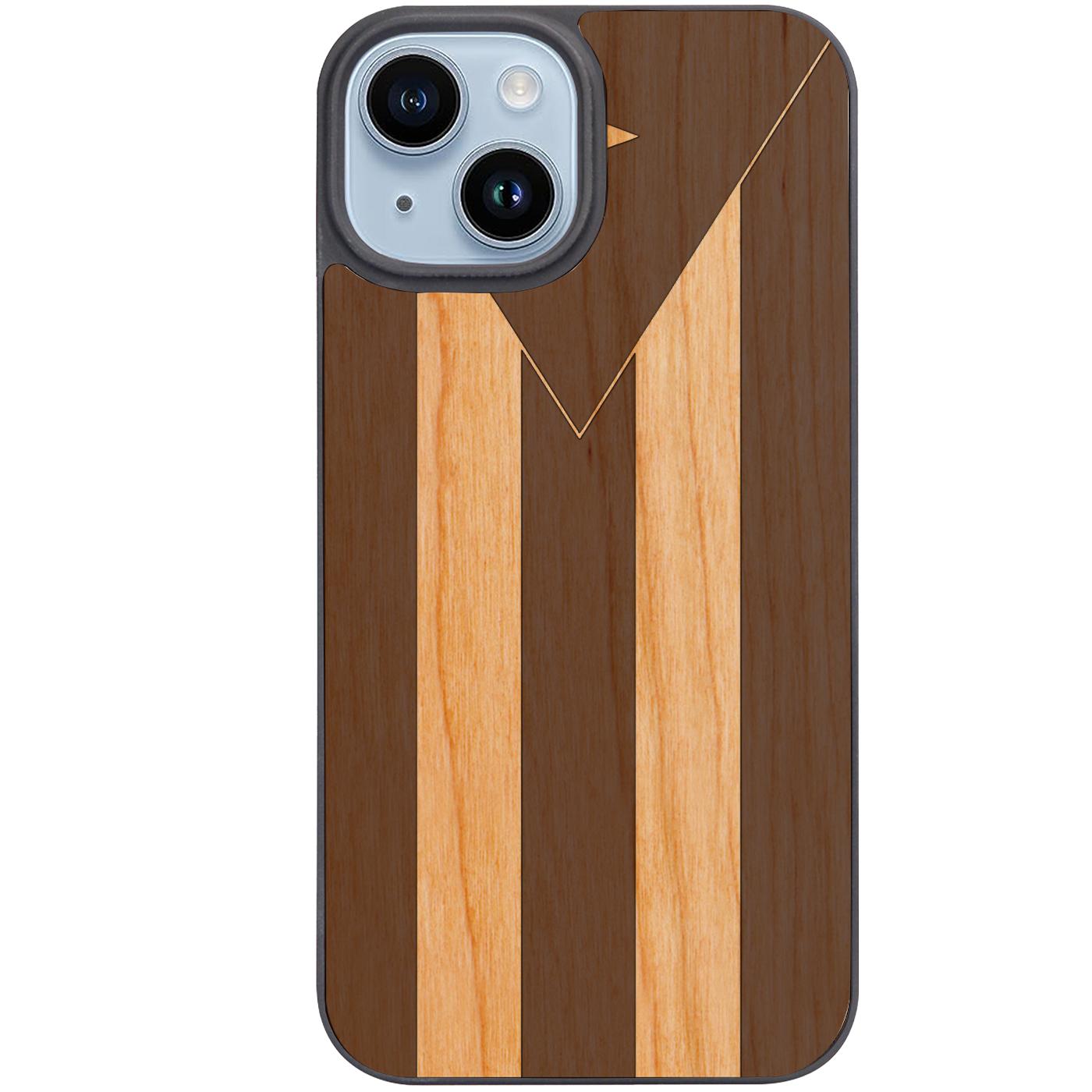 Flag Puerto Rico - Engraved Phone Case