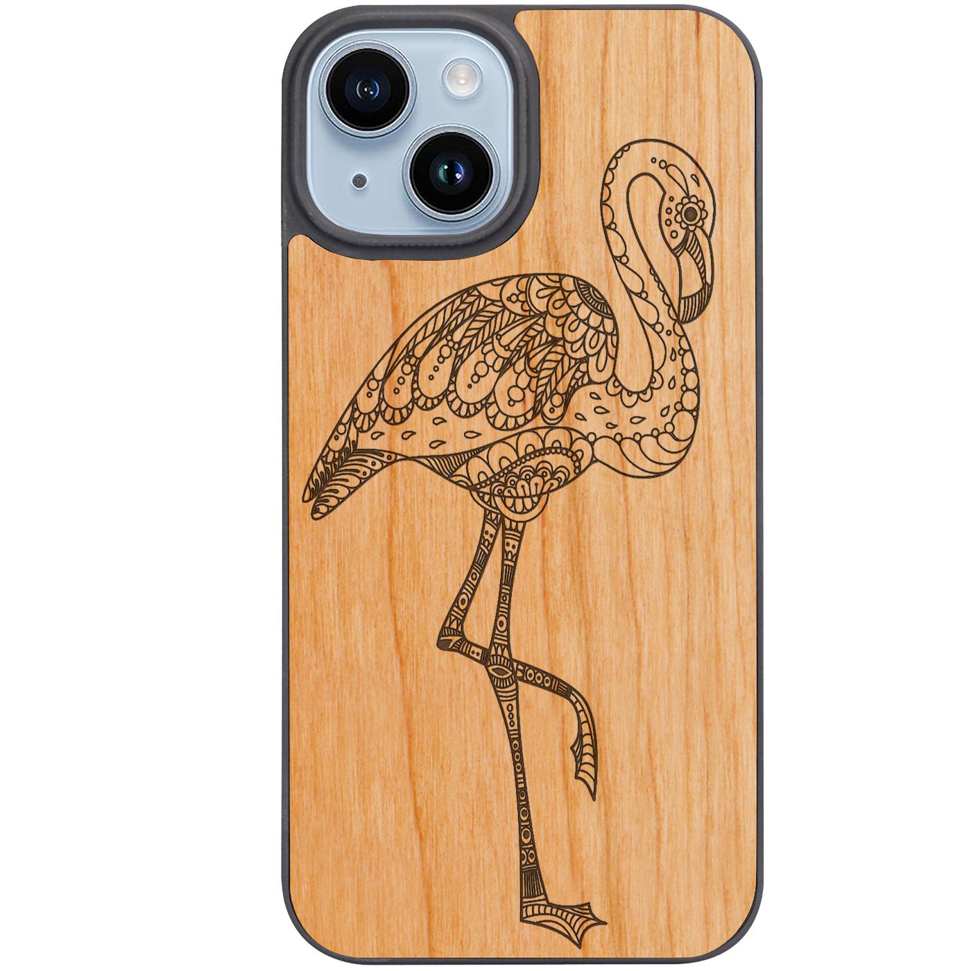 Flamingo Mandala - Engraved Phone Case