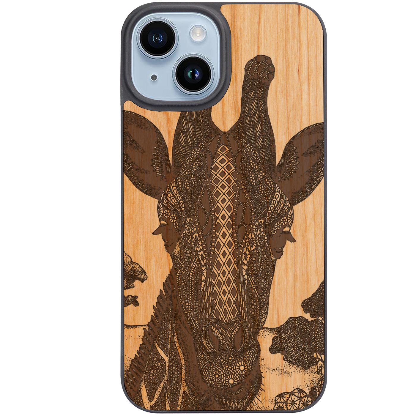 Giraffe Mandala - Engraved Phone Case