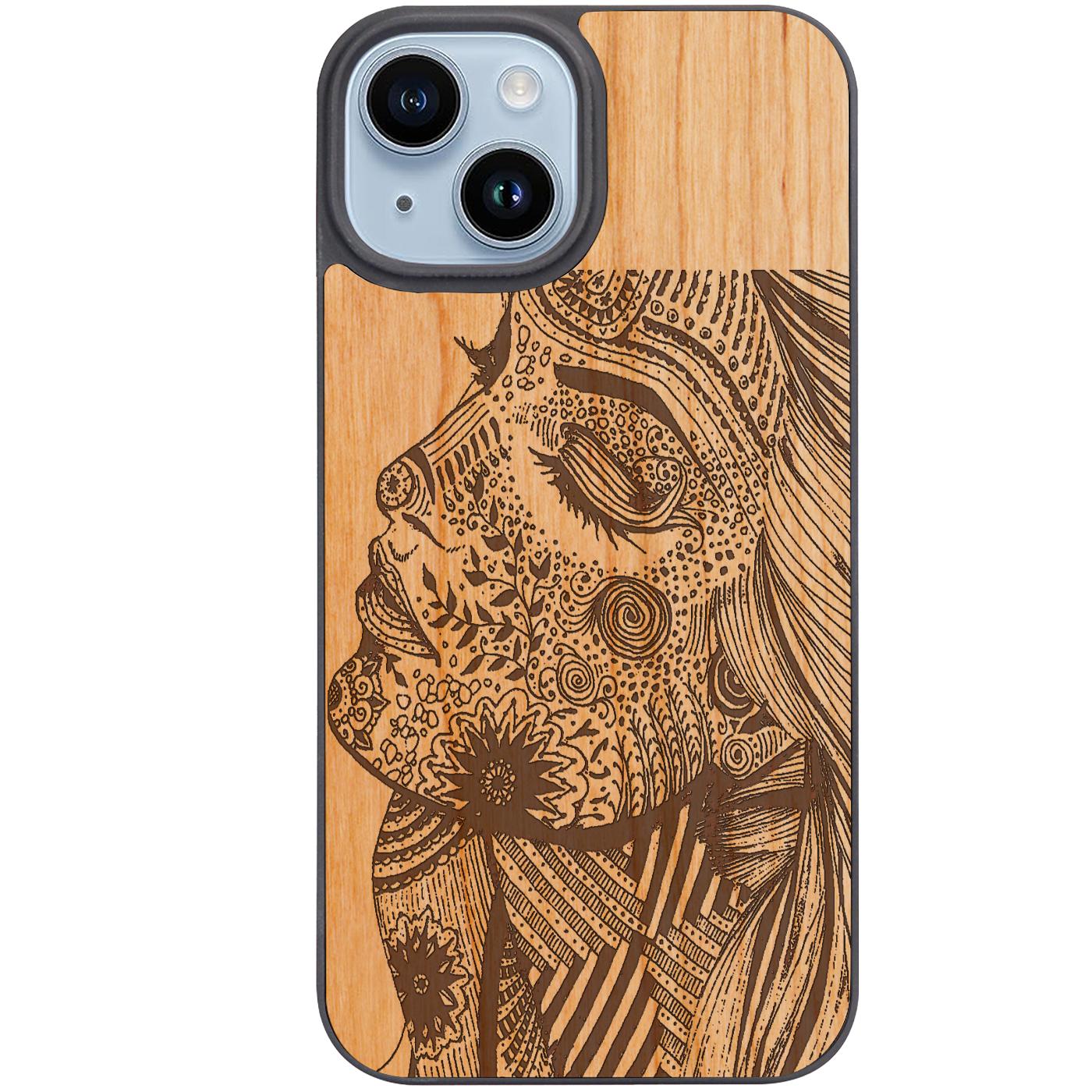 Girl Face 2 - Engraved Phone Case
