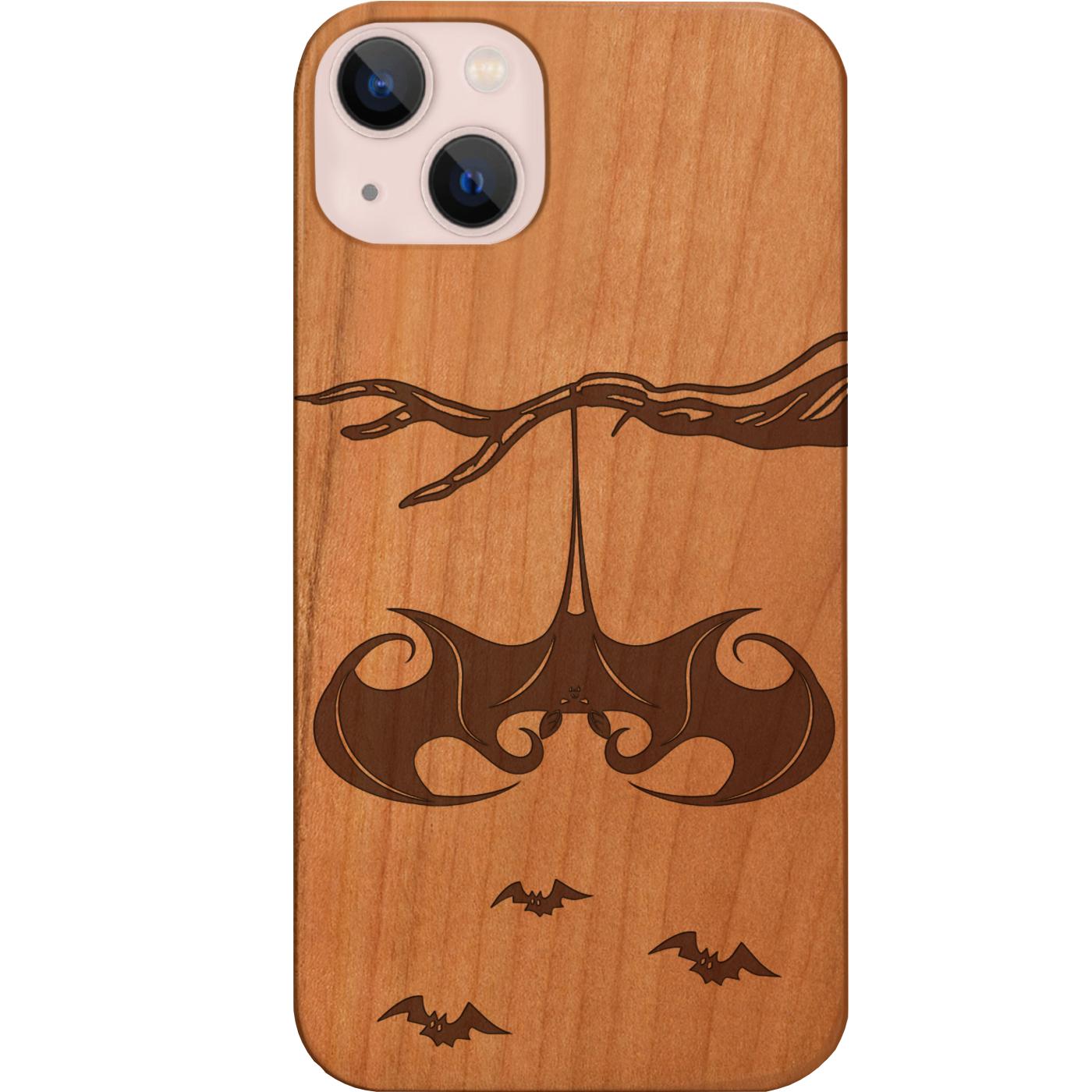 Hanging Bat Engraved Phone Case