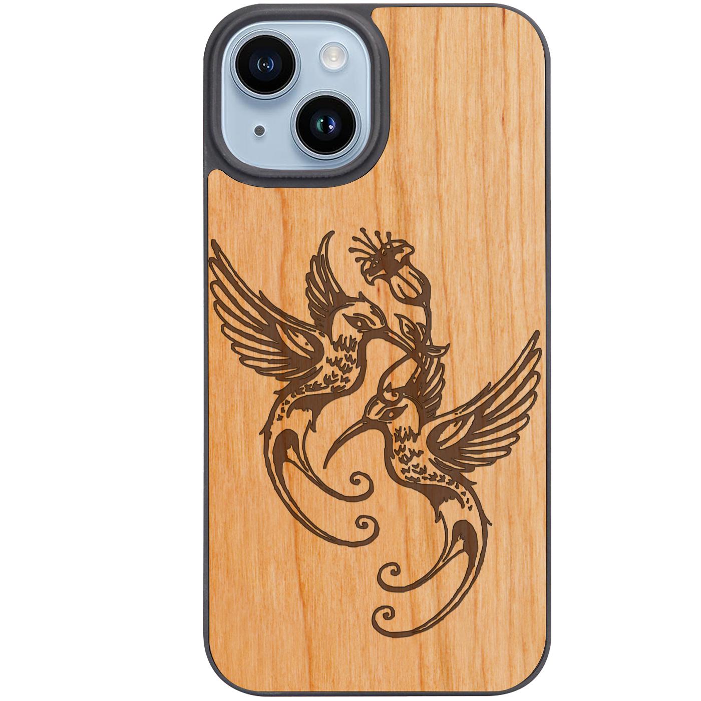 Humming Birds - Engraved Phone Case