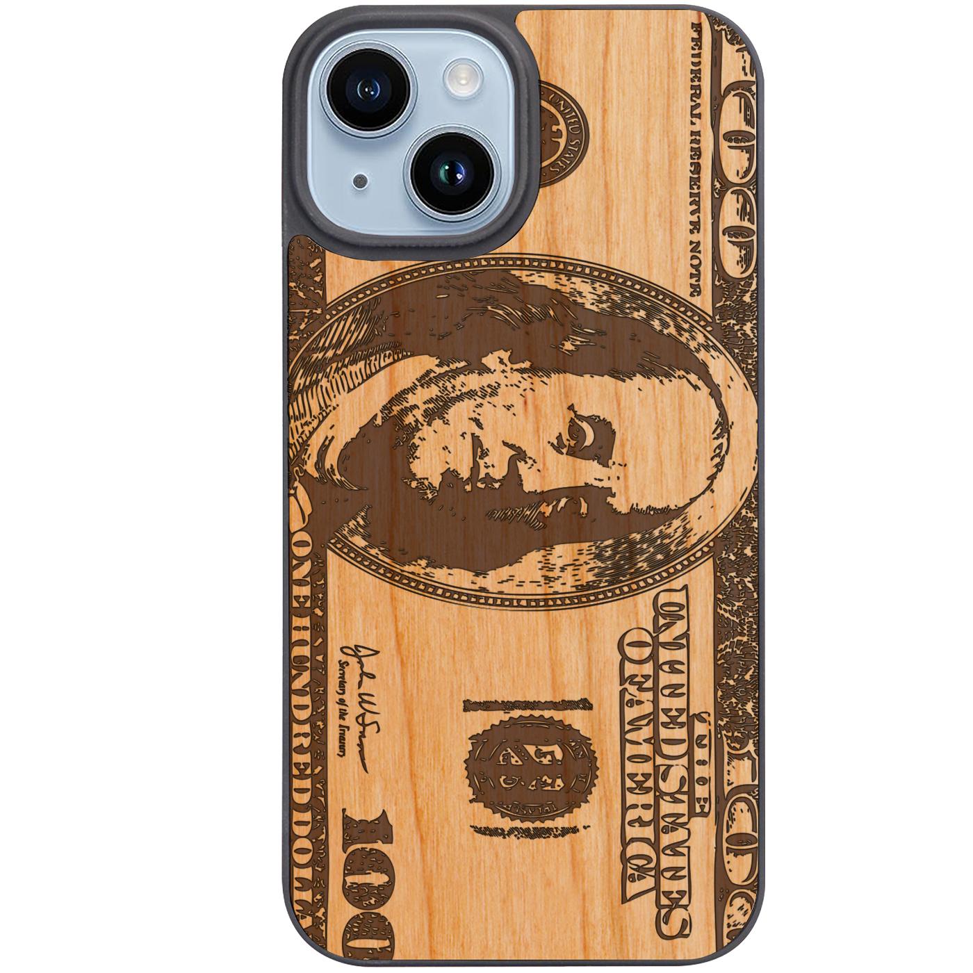 Hundred Dollar Bill - Engraved Phone Case