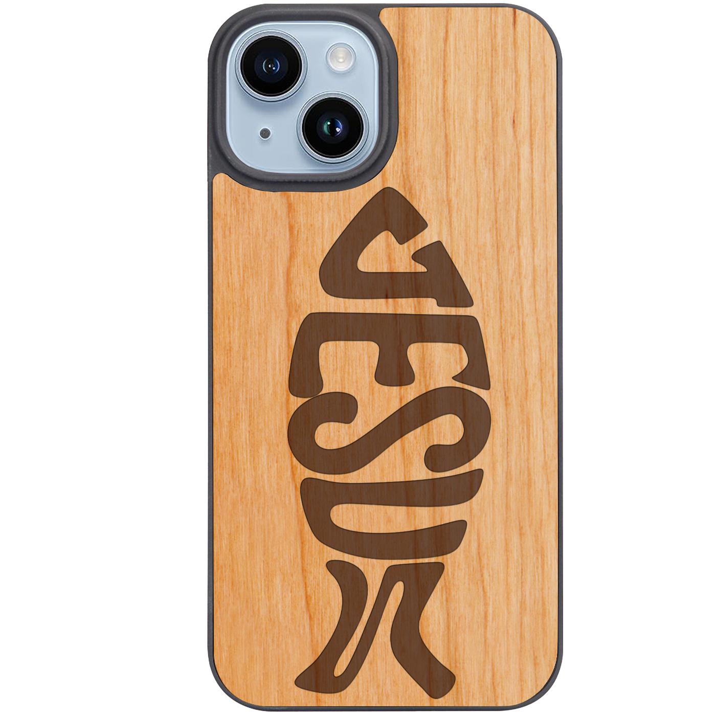 Ichthys Jesus 2 - Engraved Phone Case