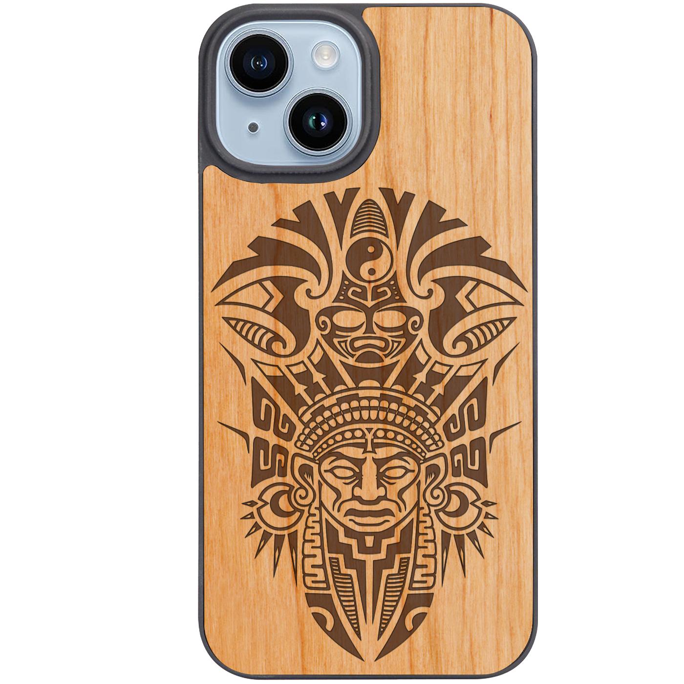 Indian Mask - Engraved Phone Case