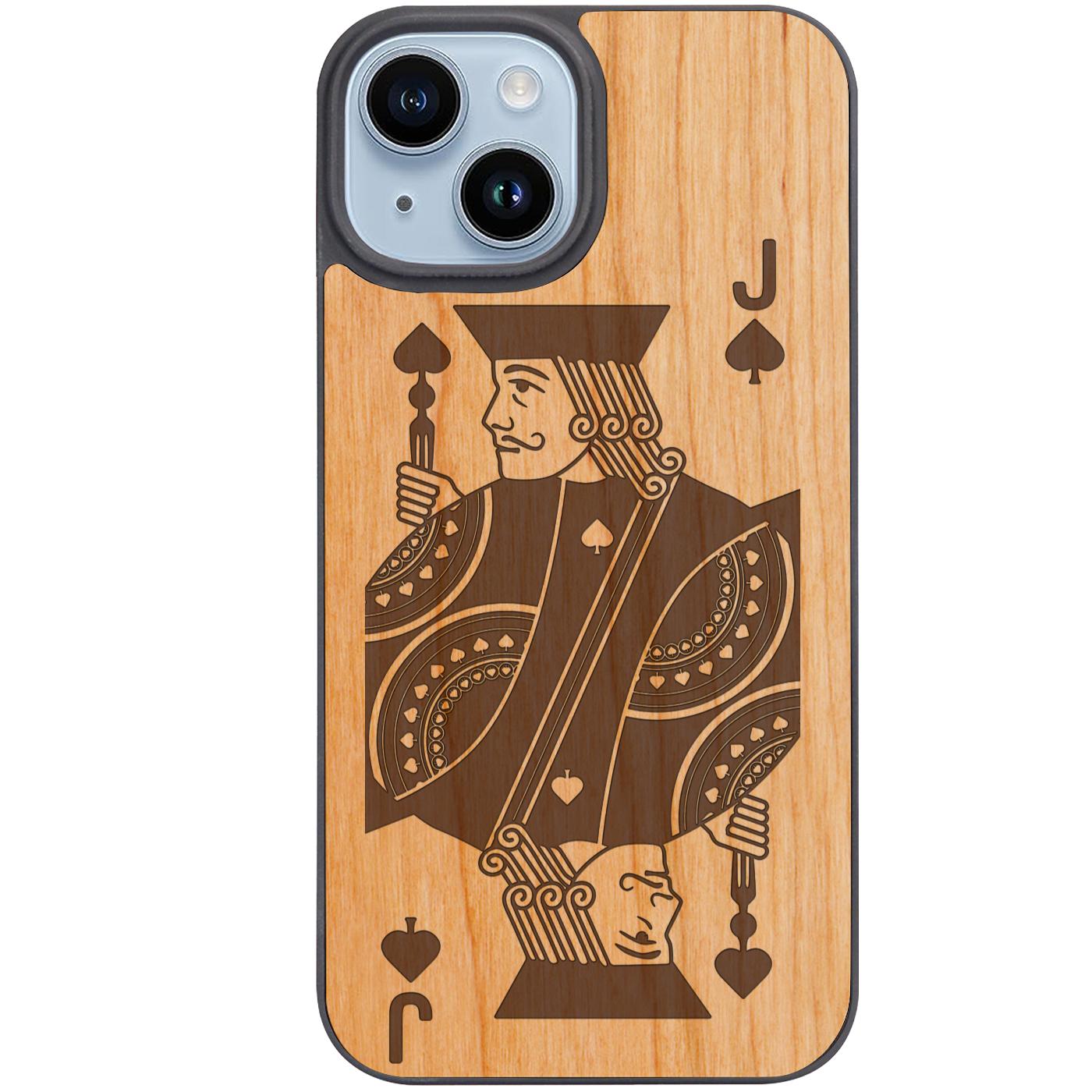 Jack Of Spades - Engraved Phone Case