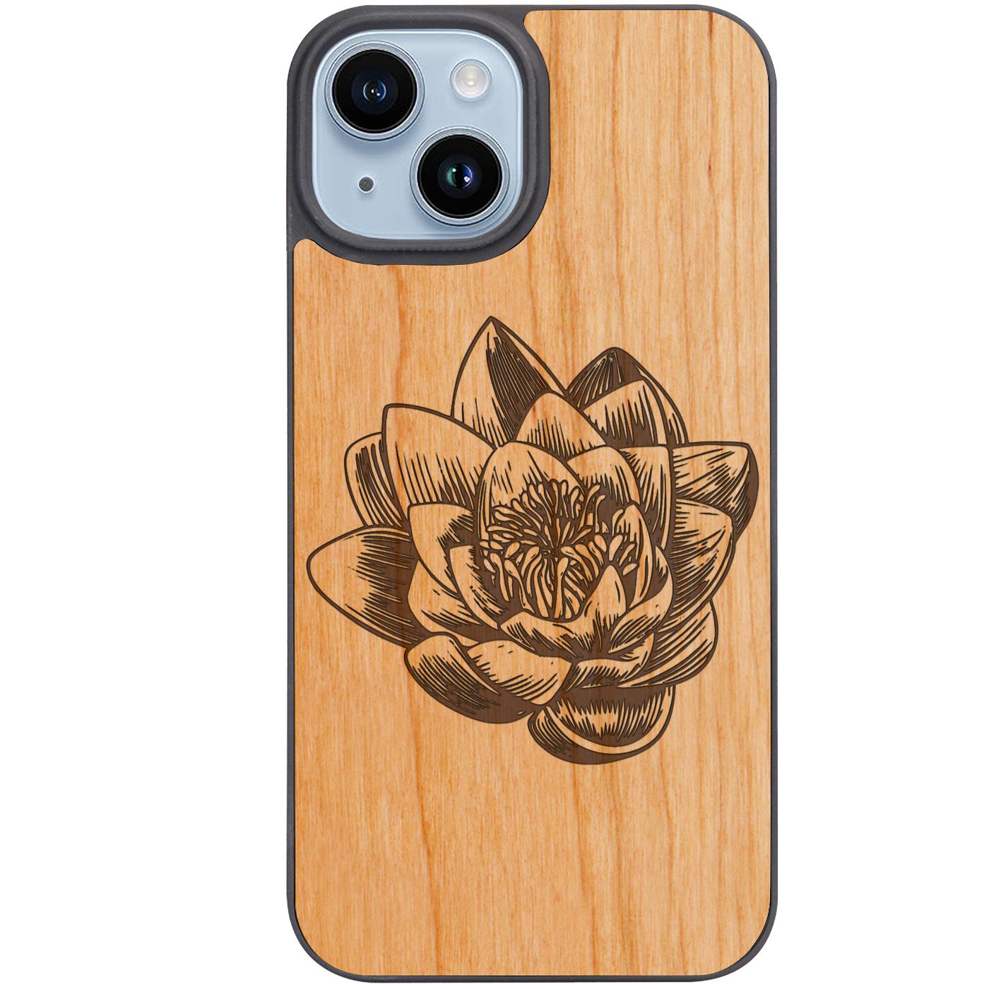 Lotus Flower - Engraved Phone Case