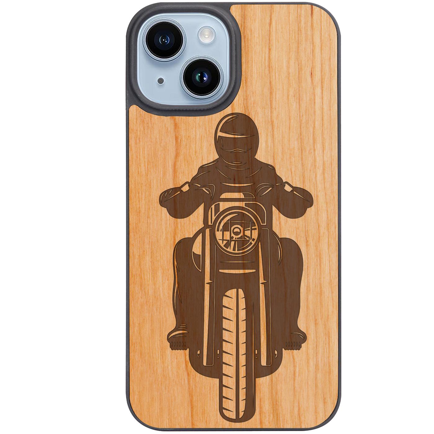 Motorcyclist - Engraved Phone Case
