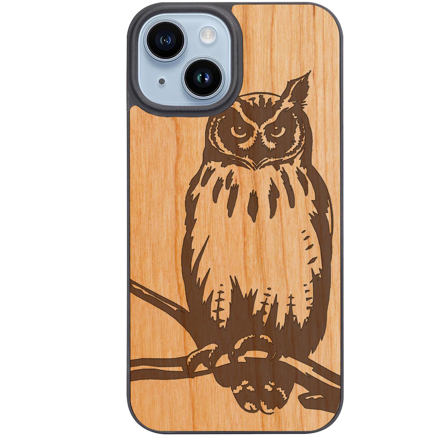 Owl 1 - Engraved Phone Case