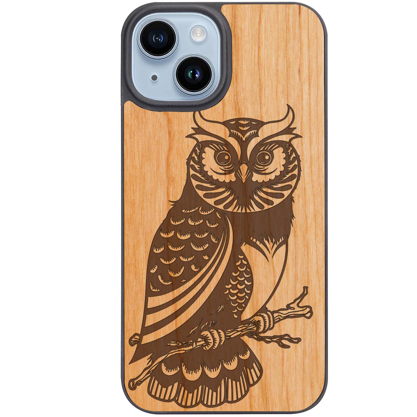 Owl 2 - Engraved Phone Case