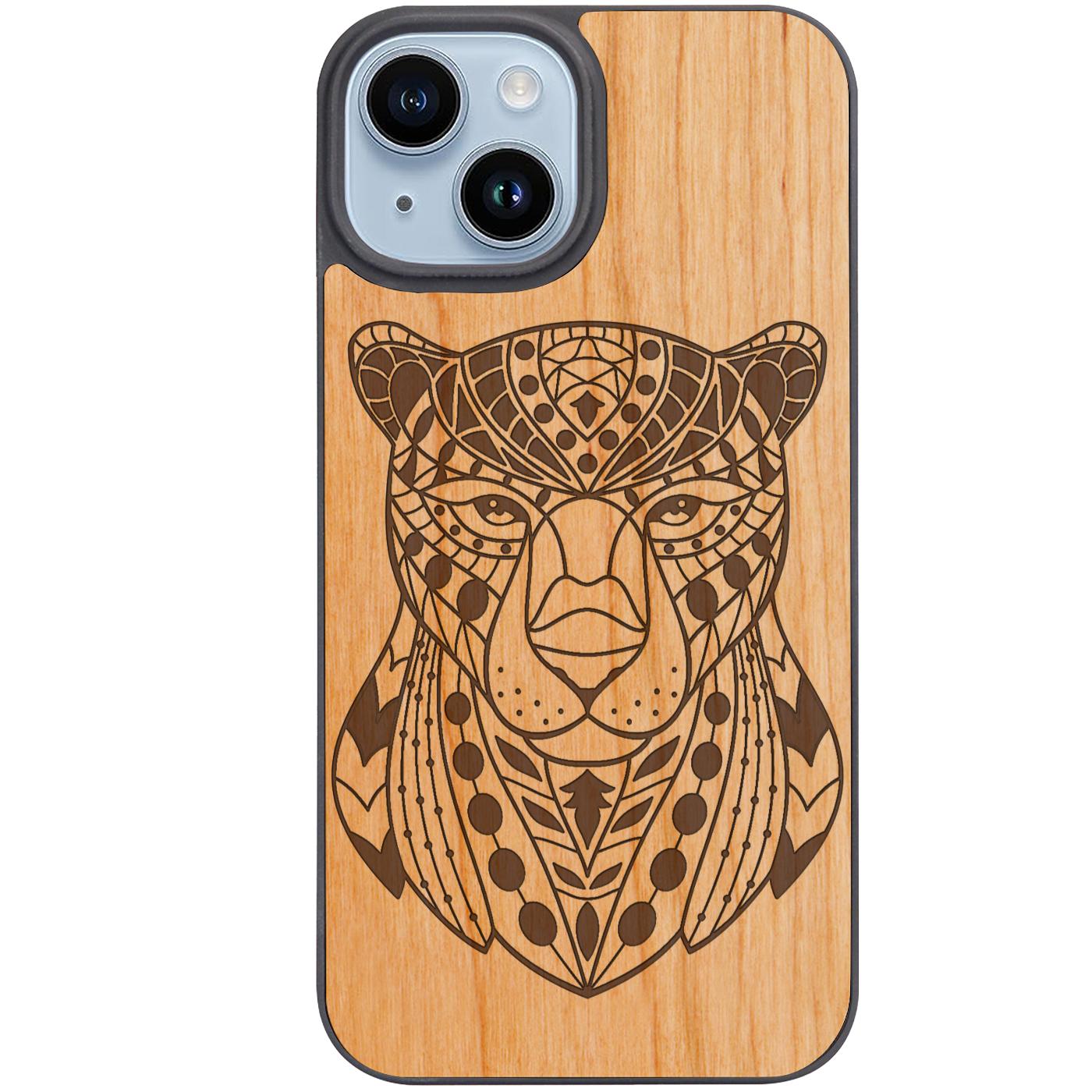 Panther Face - Engraved Phone Case