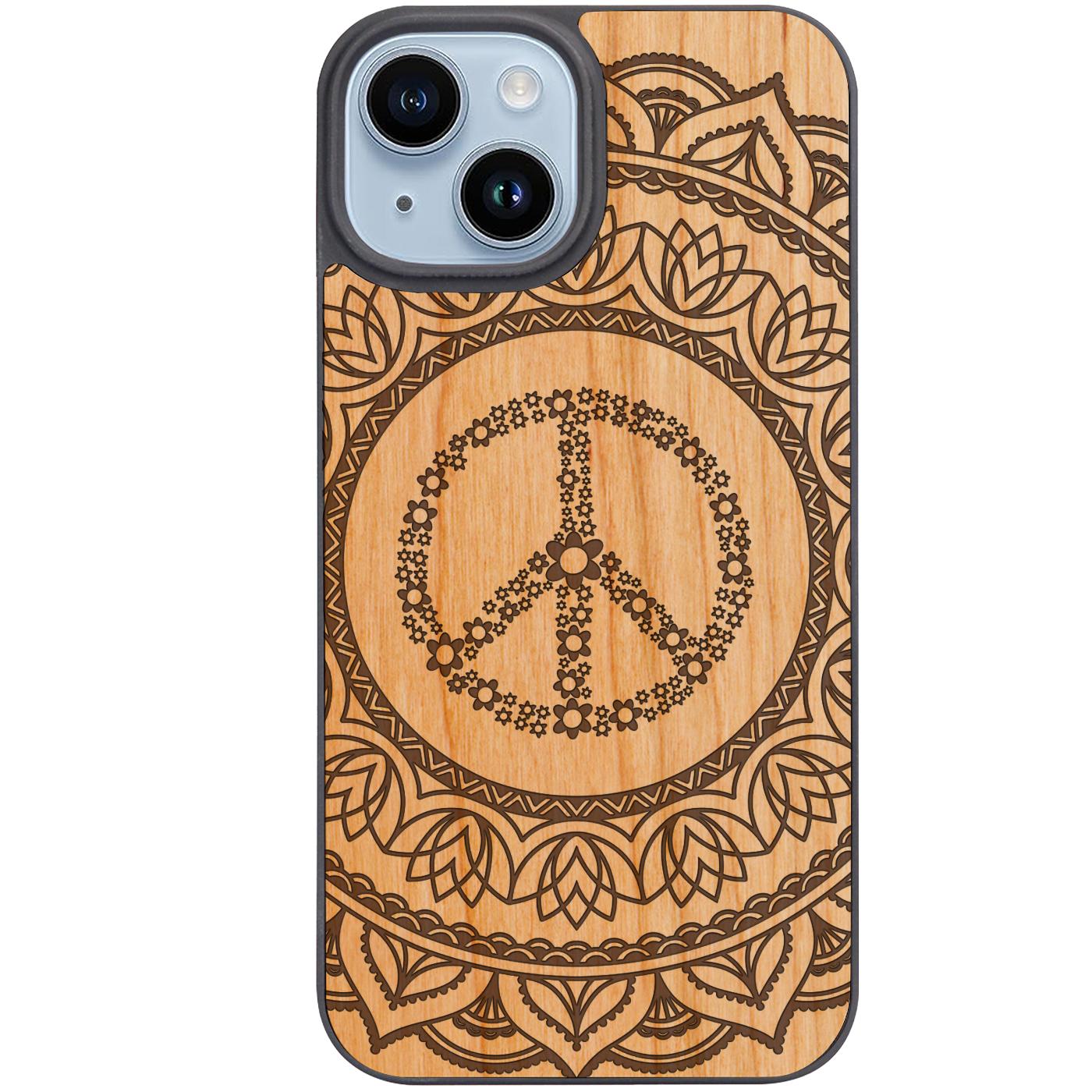 Peace Mandala - Engraved Phone Case