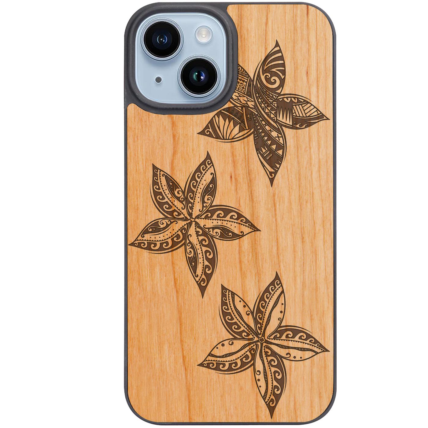 Plumeria - Engraved Phone Case