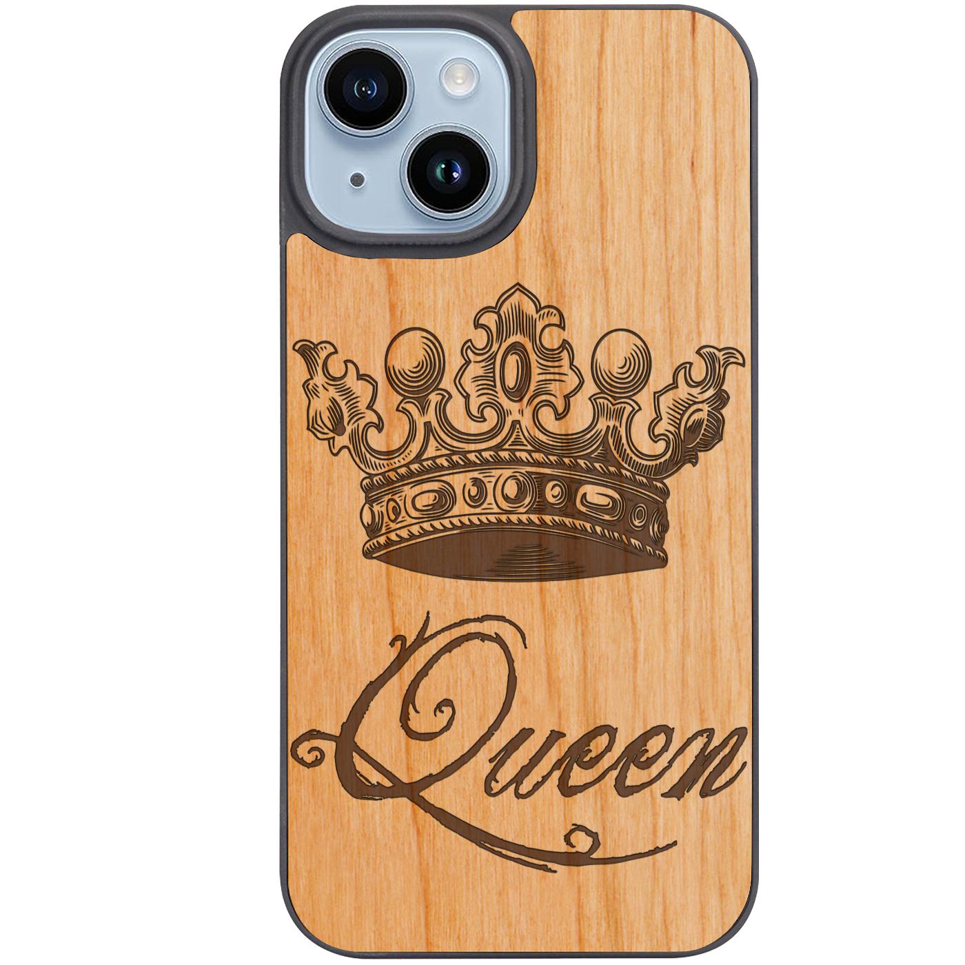 Queen Crown - Engraved Phone Case