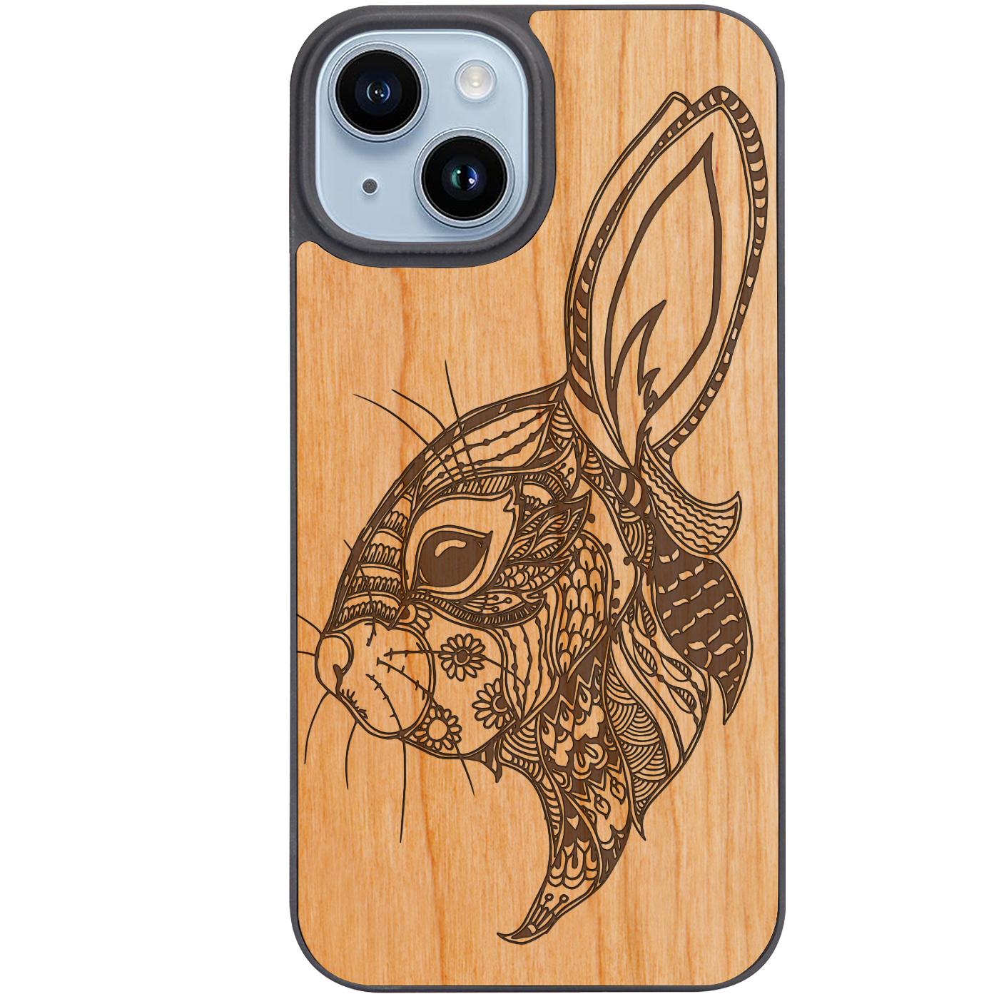Rabbit Head - Engraved Phone Case