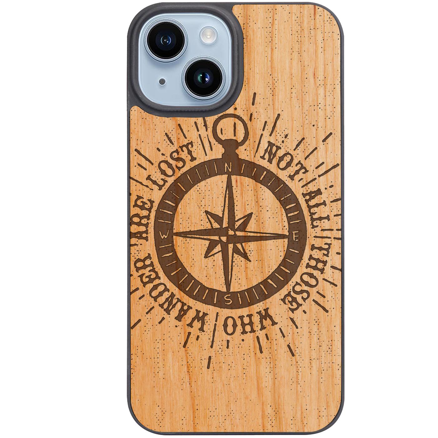 Retro Compass - Engraved Phone Case