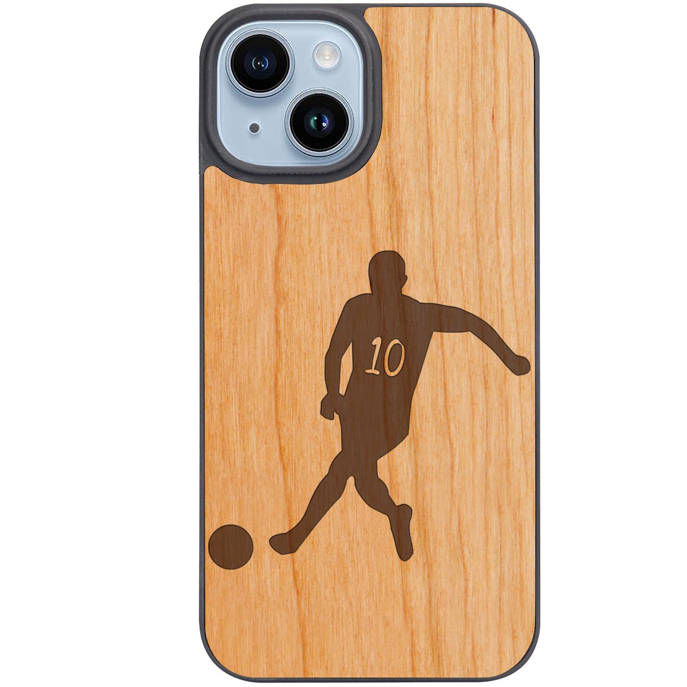 Running Soccer Player - Engraved Phone Case