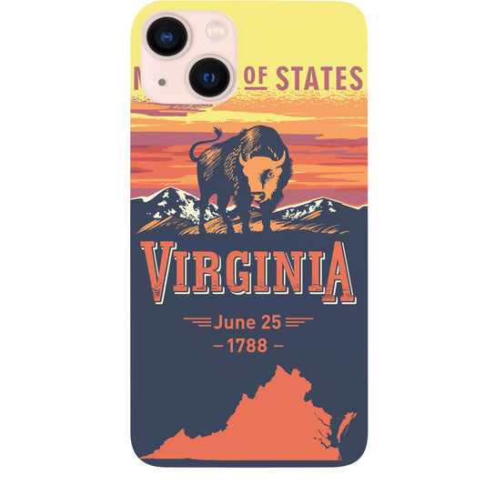State Virginia - UV Color Printed Phone Case for iPhone 15/iPhone 15 Plus/iPhone 15 Pro/iPhone 15 Pro Max/iPhone 14/
iPhone 14 Plus/iPhone 14 Pro/iPhone 14 Pro Max/iPhone 13/iPhone 13 Mini/
iPhone 13 Pro/iPhone 13 Pro Max/iPhone 12 Mini/iPhone 12/
iPhone 12 Pro Max/iPhone 11/iPhone 11 Pro/iPhone 11 Pro Max/iPhone X/Xs Universal/iPhone XR/iPhone Xs Max/
Samsung S23/Samsung S23 Plus/Samsung S23 Ultra/Samsung S22/Samsung S22 Plus/Samsung S22 Ultra/Samsung S21