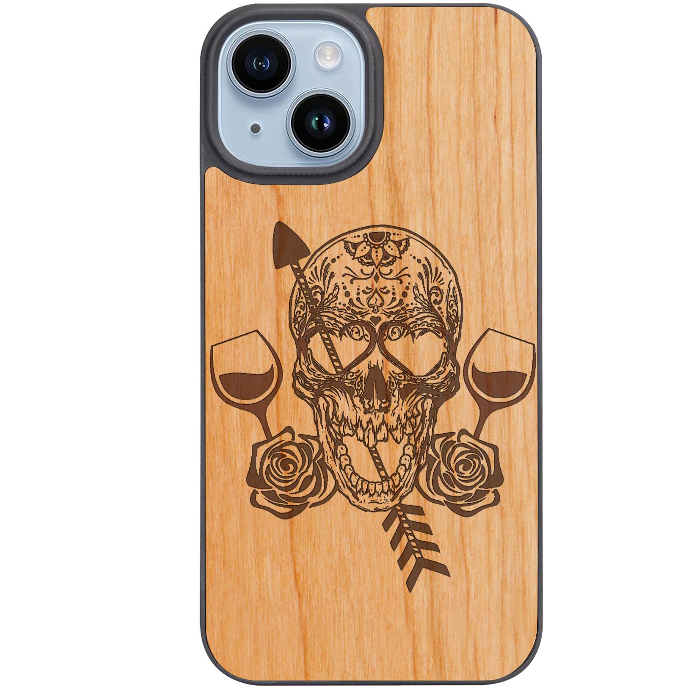 Skull Arrow - Engraved Phone Case