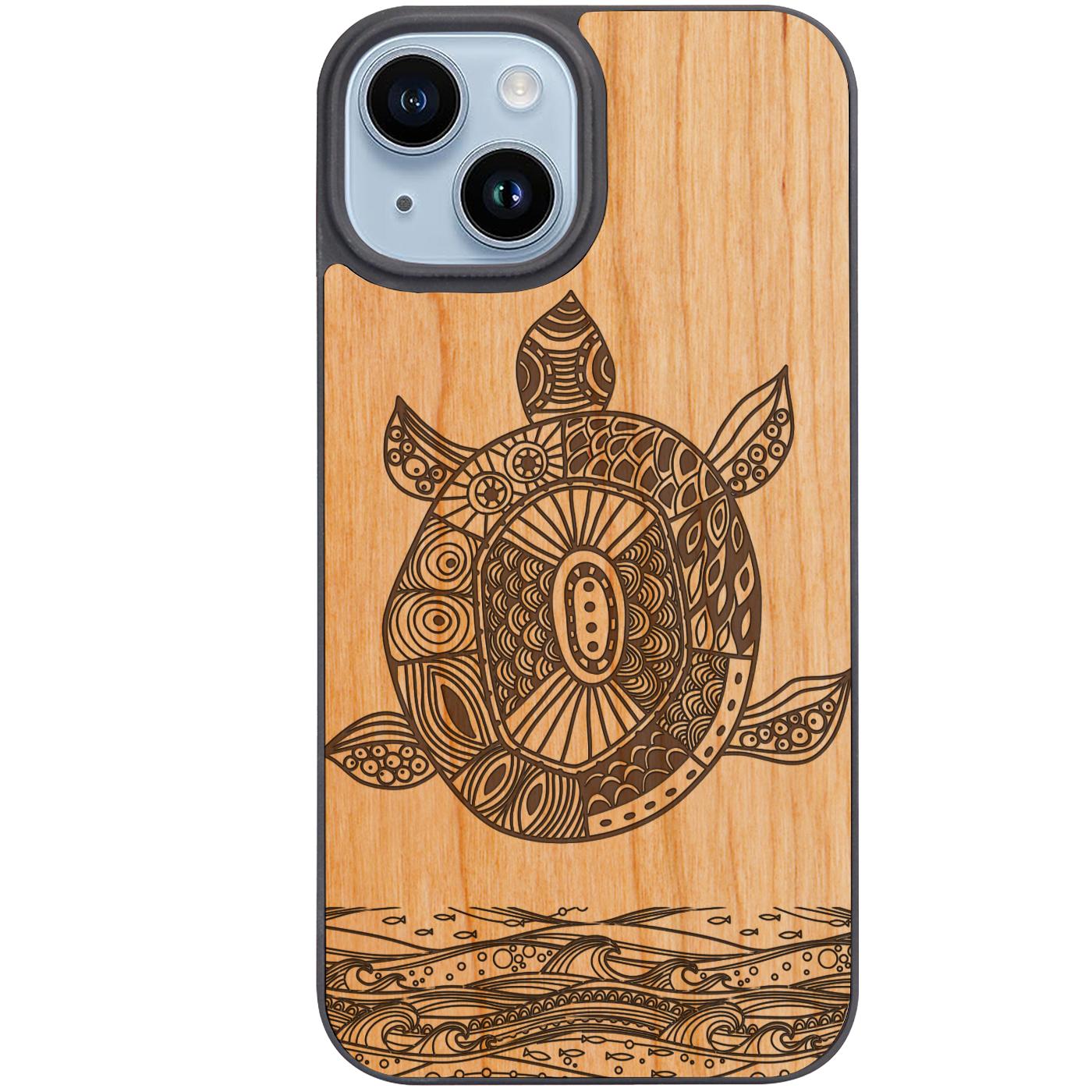 Turtle 2 - Engraved Phone Case