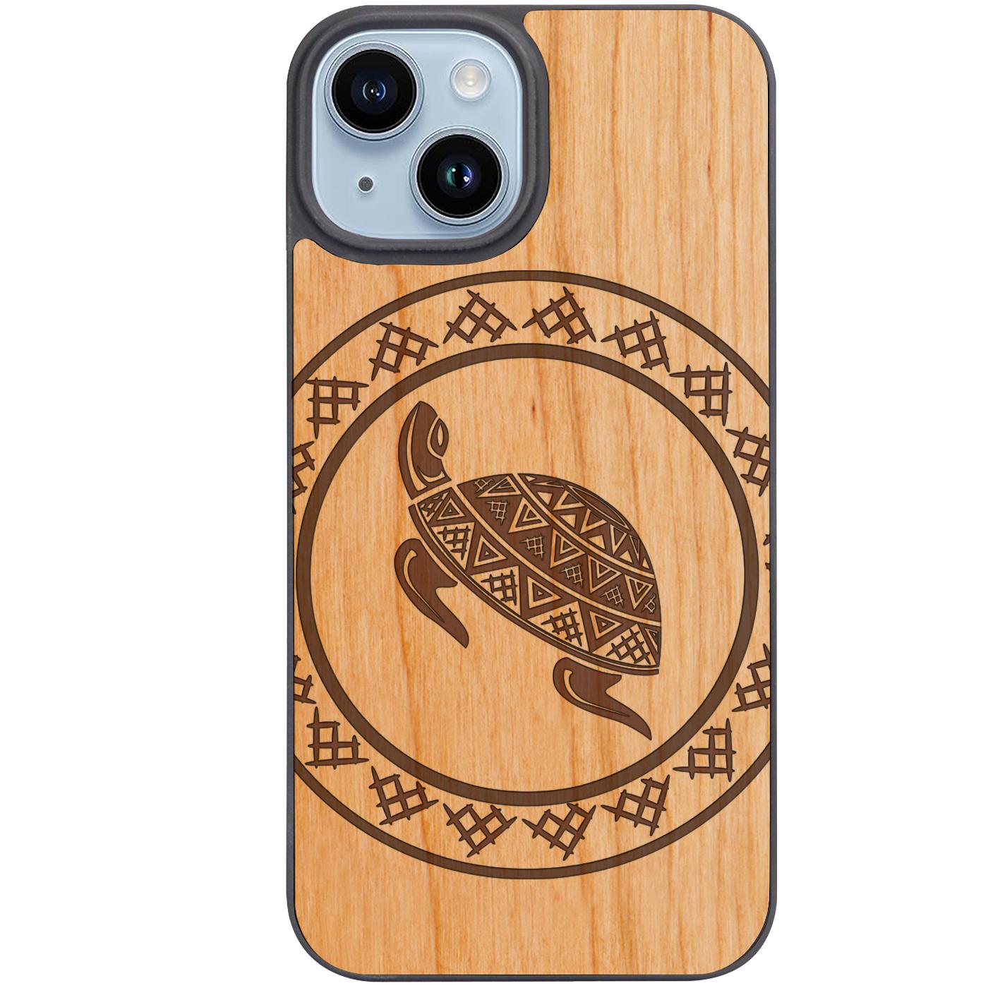 Turtle Art - Engraved Phone Case