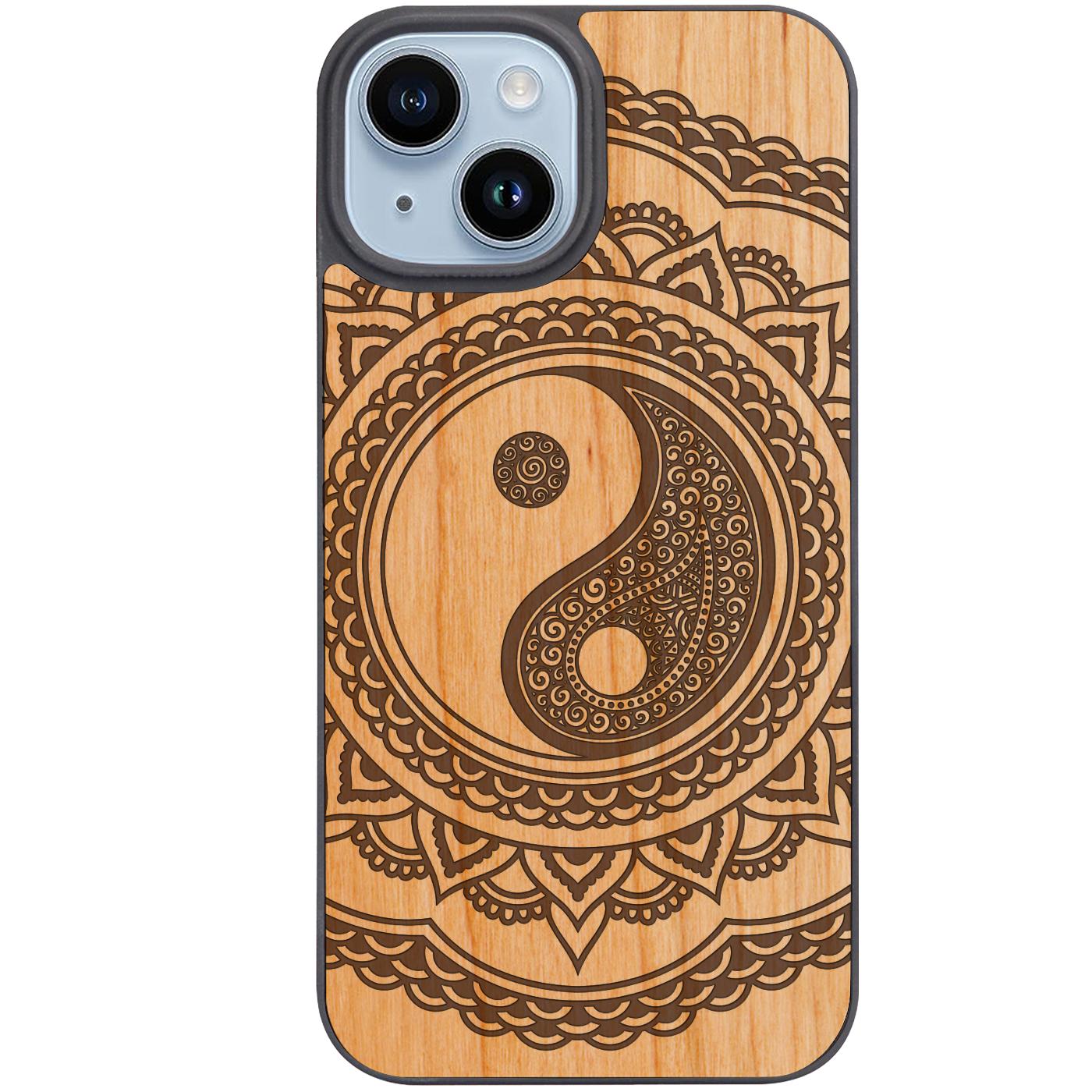 Yin Yang Mandala - Engraved Phone Case