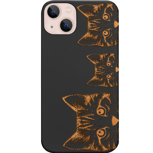 Curious Cats - Engraved Phone Case for iPhone 15/iPhone 15 Plus/iPhone 15 Pro/iPhone 15 Pro Max/iPhone 14/
iPhone 14 Plus/iPhone 14 Pro/iPhone 14 Pro Max/iPhone 13/iPhone 13 Mini/
iPhone 13 Pro/iPhone 13 Pro Max/iPhone 12 Mini/iPhone 12/
iPhone 12 Pro Max/iPhone 11/iPhone 11 Pro/iPhone 11 Pro Max/iPhone X/Xs Universal/iPhone XR/iPhone Xs Max/
Samsung S23/Samsung S23 Plus/Samsung S23 Ultra/Samsung S22/Samsung S22 Plus/Samsung S22 Ultra/Samsung S21