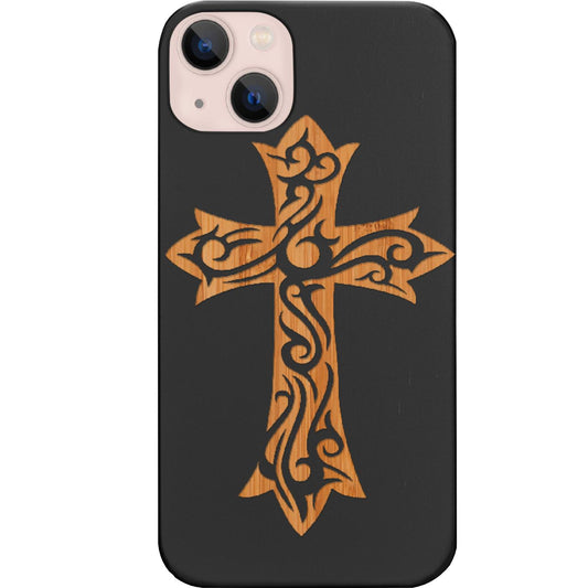 Floral Cross - Engraved Phone Case for iPhone 15/iPhone 15 Plus/iPhone 15 Pro/iPhone 15 Pro Max/iPhone 14/
iPhone 14 Plus/iPhone 14 Pro/iPhone 14 Pro Max/iPhone 13/iPhone 13 Mini/
iPhone 13 Pro/iPhone 13 Pro Max/iPhone 12 Mini/iPhone 12/
iPhone 12 Pro Max/iPhone 11/iPhone 11 Pro/iPhone 11 Pro Max/iPhone X/Xs Universal/iPhone XR/iPhone Xs Max/
Samsung S23/Samsung S23 Plus/Samsung S23 Ultra/Samsung S22/Samsung S22 Plus/Samsung S22 Ultra/Samsung S21