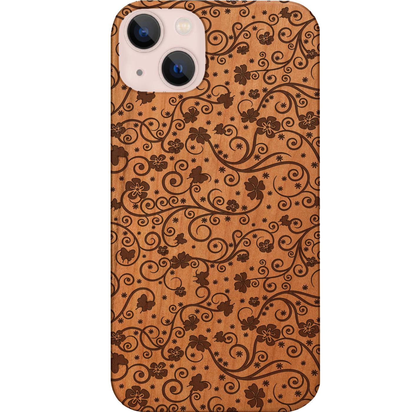 Flower Pattern - Engraved  Phone Case for iPhone 15/iPhone 15 Plus/iPhone 15 Pro/iPhone 15 Pro Max/iPhone 14/
    iPhone 14 Plus/iPhone 14 Pro/iPhone 14 Pro Max/iPhone 13/iPhone 13 Mini/
    iPhone 13 Pro/iPhone 13 Pro Max/iPhone 12 Mini/iPhone 12/
    iPhone 12 Pro Max/iPhone 11/iPhone 11 Pro/iPhone 11 Pro Max/iPhone X/Xs Universal/iPhone XR/iPhone Xs Max/
    Samsung S23/Samsung S23 Plus/Samsung S23 Ultra/Samsung S22/Samsung S22 Plus/Samsung S22 Ultra/Samsung S21