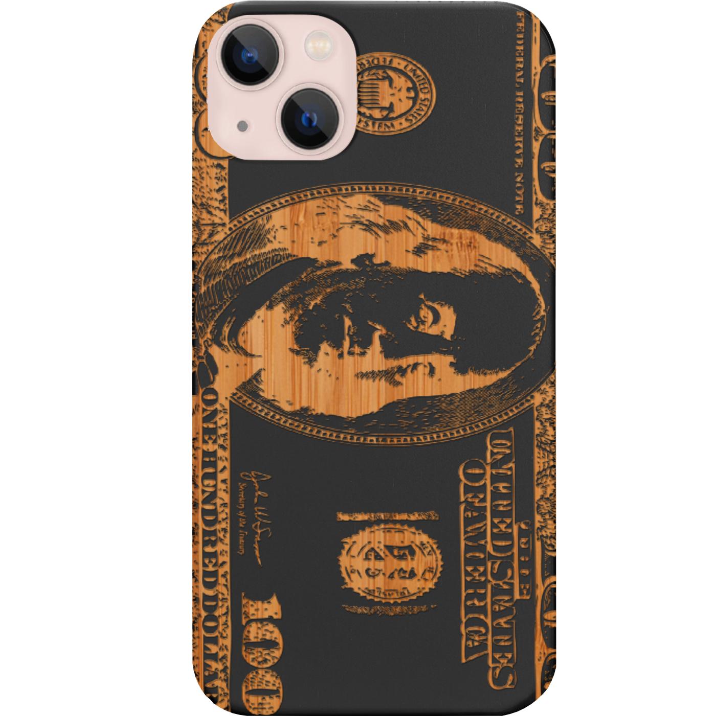 Hundred Dollar Bill - Engraved Phone Case for iPhone 15/iPhone 15 Plus/iPhone 15 Pro/iPhone 15 Pro Max/iPhone 14/
    iPhone 14 Plus/iPhone 14 Pro/iPhone 14 Pro Max/iPhone 13/iPhone 13 Mini/
    iPhone 13 Pro/iPhone 13 Pro Max/iPhone 12 Mini/iPhone 12/
    iPhone 12 Pro Max/iPhone 11/iPhone 11 Pro/iPhone 11 Pro Max/iPhone X/Xs Universal/iPhone XR/iPhone Xs Max/
    Samsung S23/Samsung S23 Plus/Samsung S23 Ultra/Samsung S22/Samsung S22 Plus/Samsung S22 Ultra/Samsung S21