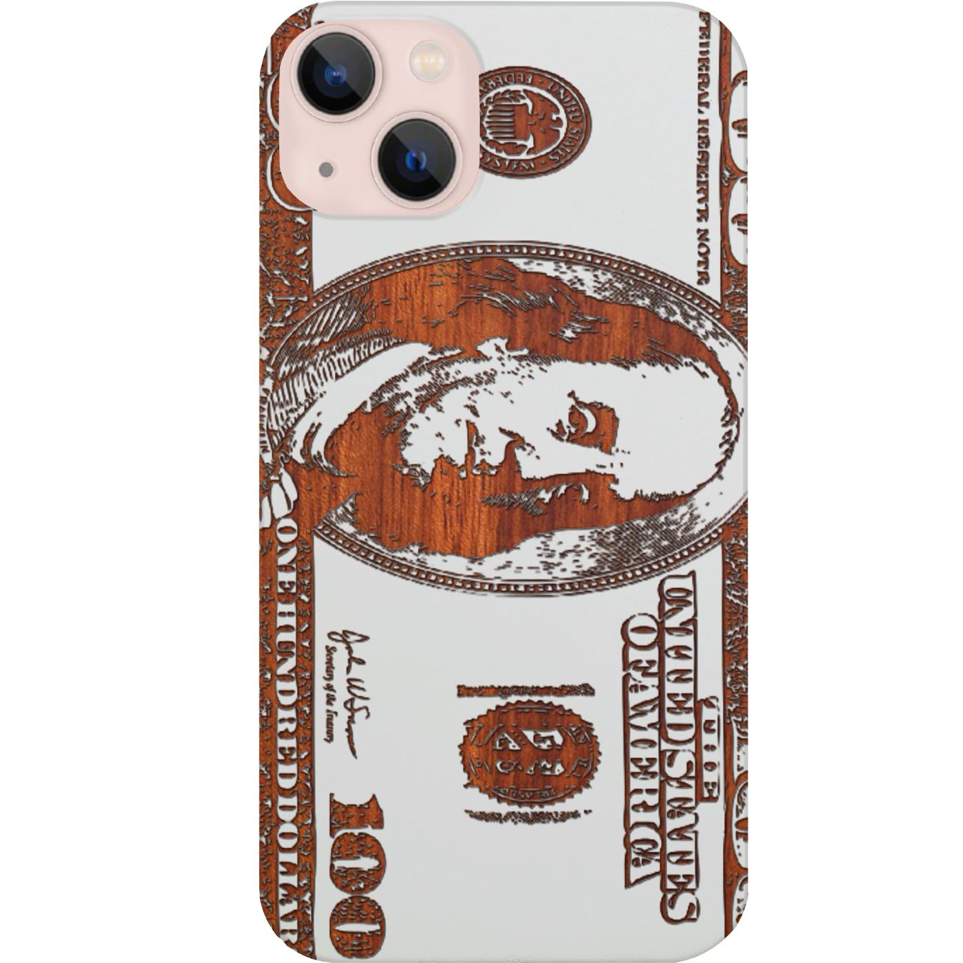 Hundred Dollar Bill - Engraved Phone Case for iPhone 15/iPhone 15 Plus/iPhone 15 Pro/iPhone 15 Pro Max/iPhone 14/
    iPhone 14 Plus/iPhone 14 Pro/iPhone 14 Pro Max/iPhone 13/iPhone 13 Mini/
    iPhone 13 Pro/iPhone 13 Pro Max/iPhone 12 Mini/iPhone 12/
    iPhone 12 Pro Max/iPhone 11/iPhone 11 Pro/iPhone 11 Pro Max/iPhone X/Xs Universal/iPhone XR/iPhone Xs Max/
    Samsung S23/Samsung S23 Plus/Samsung S23 Ultra/Samsung S22/Samsung S22 Plus/Samsung S22 Ultra/Samsung S21