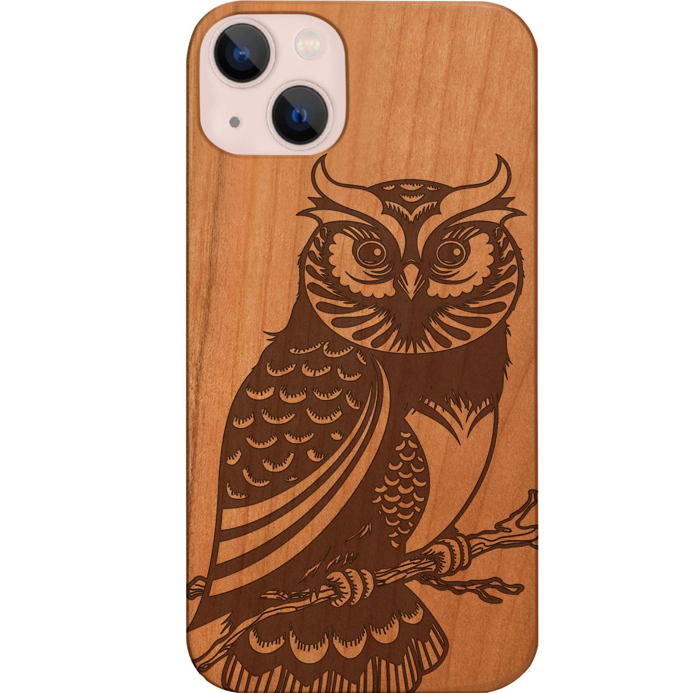 Owl 2 Engraved Phone Case