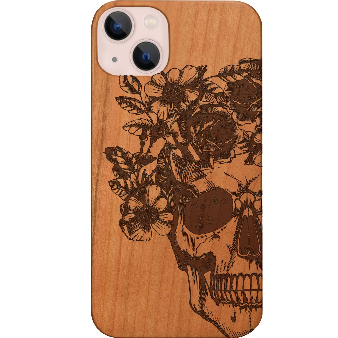 Skull with Flowers - Engraved Phone Case for iPhone 15/iPhone 15 Plus/iPhone 15 Pro/iPhone 15 Pro Max/iPhone 14/
    iPhone 14 Plus/iPhone 14 Pro/iPhone 14 Pro Max/iPhone 13/iPhone 13 Mini/
    iPhone 13 Pro/iPhone 13 Pro Max/iPhone 12 Mini/iPhone 12/
    iPhone 12 Pro Max/iPhone 11/iPhone 11 Pro/iPhone 11 Pro Max/iPhone X/Xs Universal/iPhone XR/iPhone Xs Max/
    Samsung S23/Samsung S23 Plus/Samsung S23 Ultra/Samsung S22/Samsung S22 Plus/Samsung S22 Ultra/Samsung S21