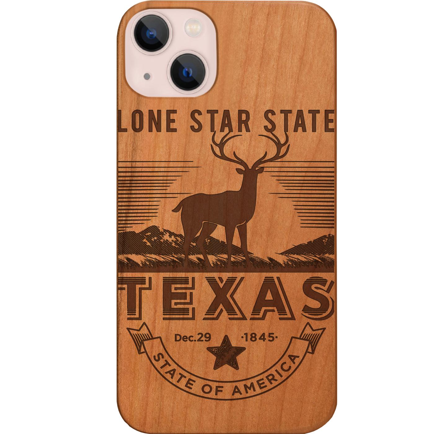 State Texas Engraved Phone Case