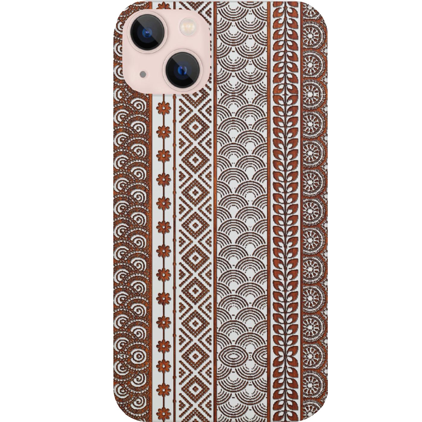 Abstract Pattern Stripes - Engraved Phone Case