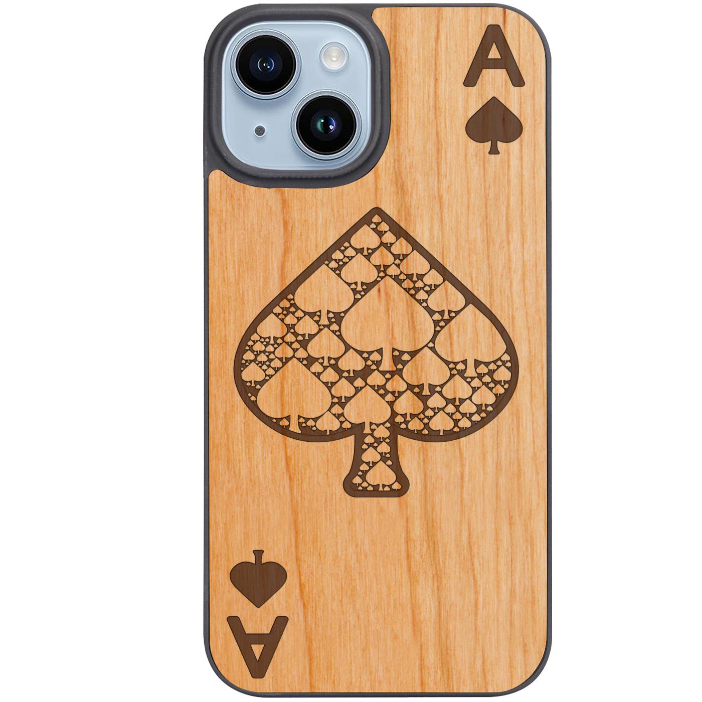 Ace of Spades - Engraved Phone Case