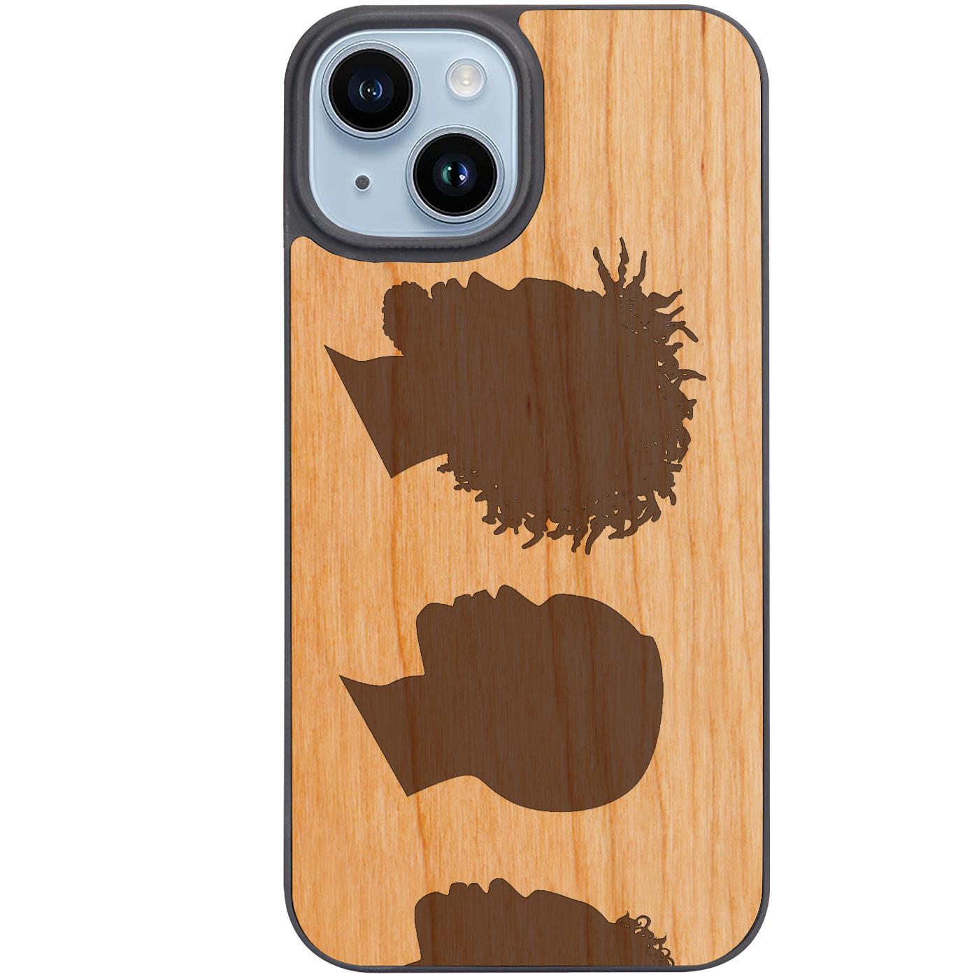 African Man Faces - Engraved Phone Case