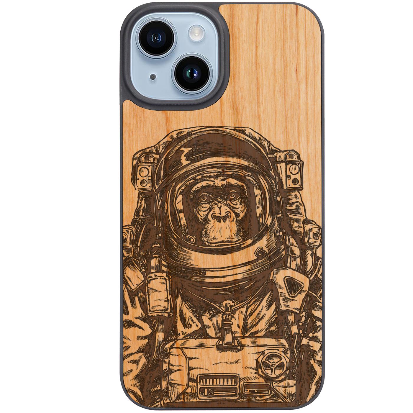 Astronaut Monkey - Engraved Phone Case