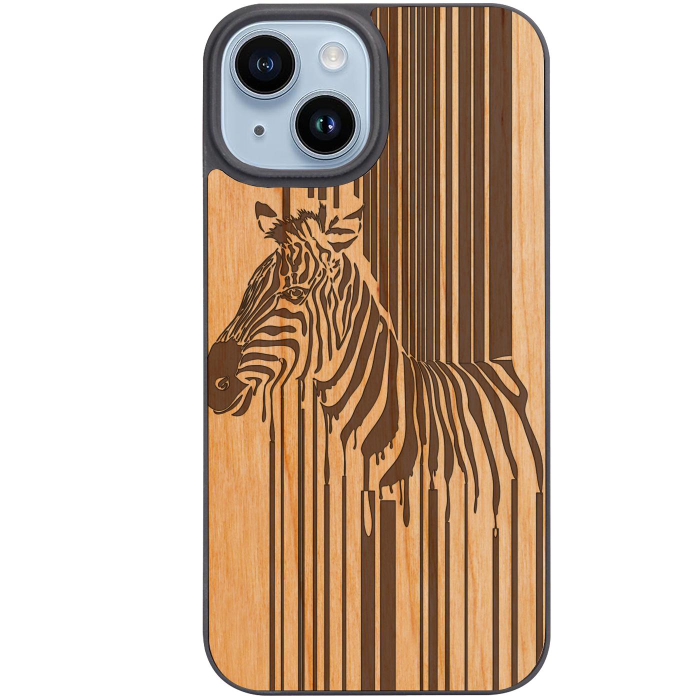 Barcode Zebra - Engraved Phone Case