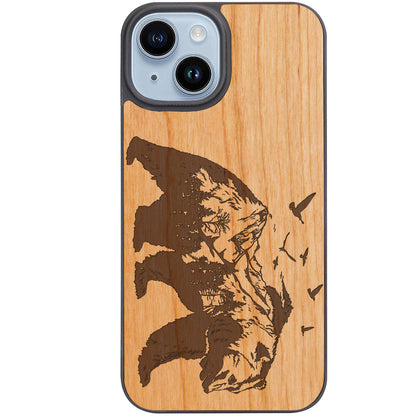 Bear Landscape 2 - Engraved Phone Case