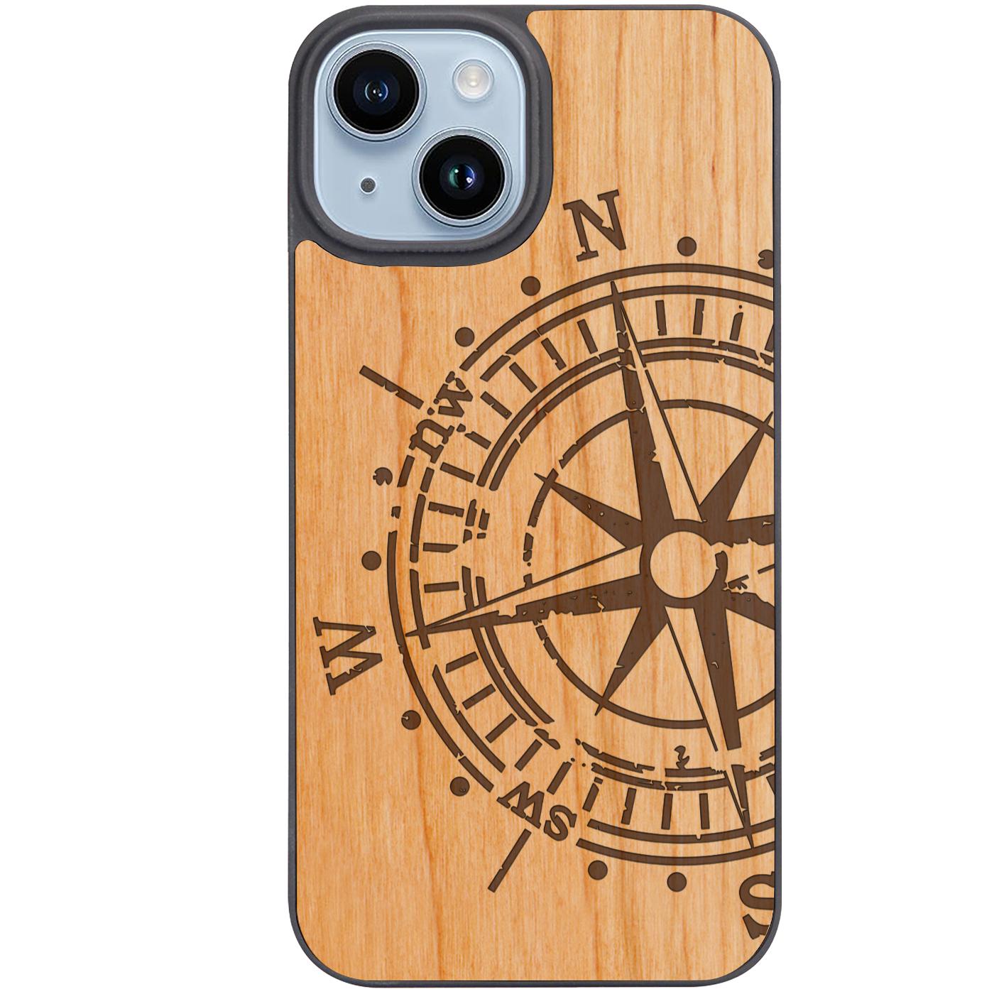 Big Compass - Engraved Phone Case